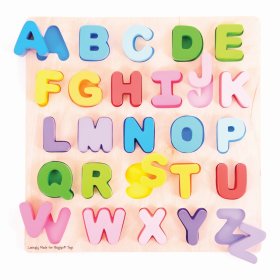 Lettere maiuscole dell'alfabeto Bigjigs Baby, Bigjigs Toys