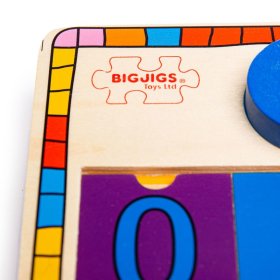 Bigjigs Toys Tabellone per puzzle con numeri, Bigjigs Toys