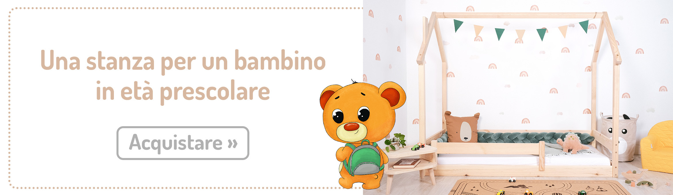 Una stanza per un bambino in età prescolare