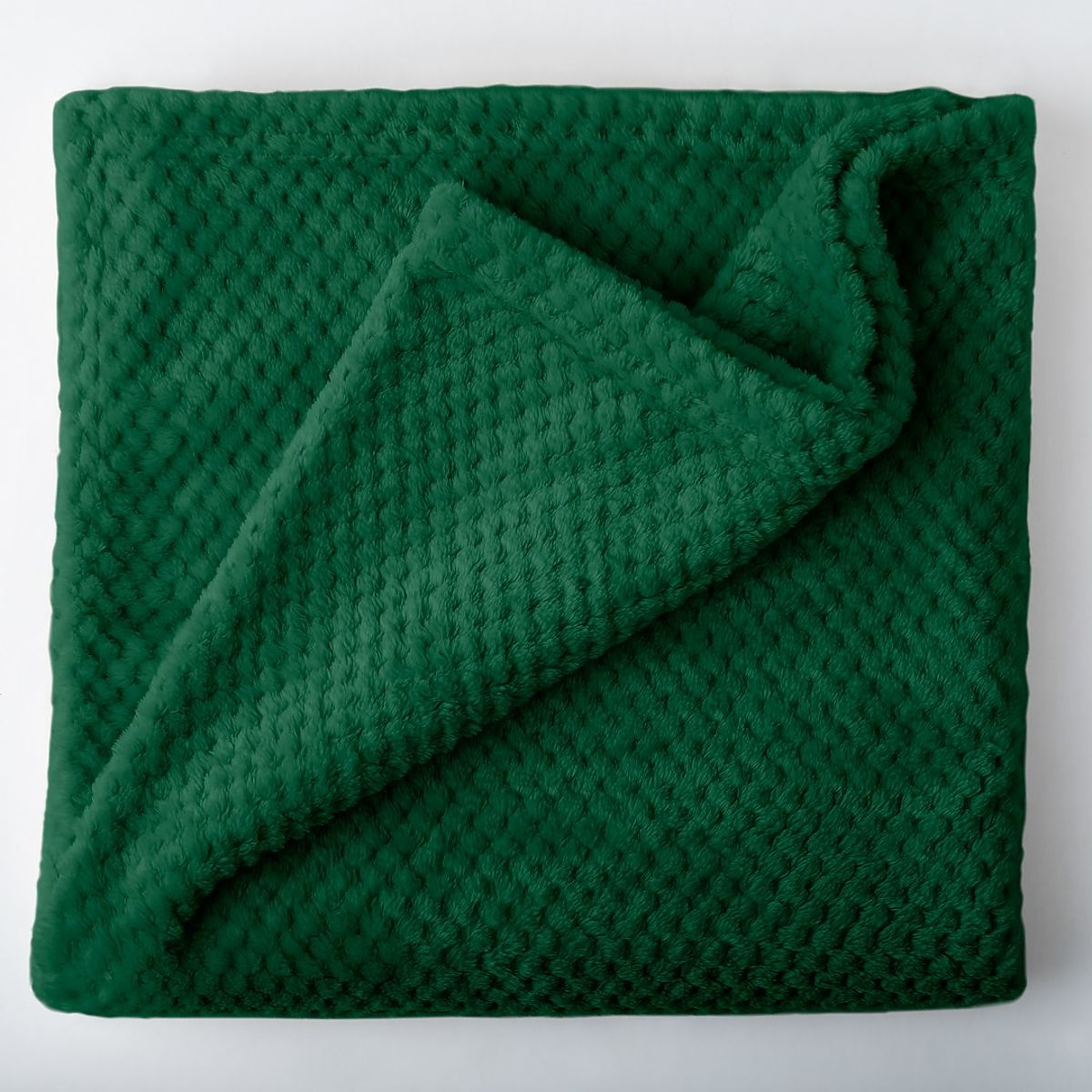 Coperta HENRY colore verde bottiglia jacquard stampato stile moderno 220x240