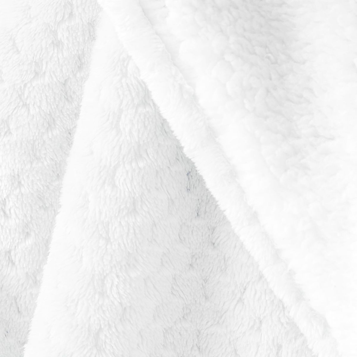 Coperta SHLEEPY colore bianco con motivo jacquard stile classico 130x180