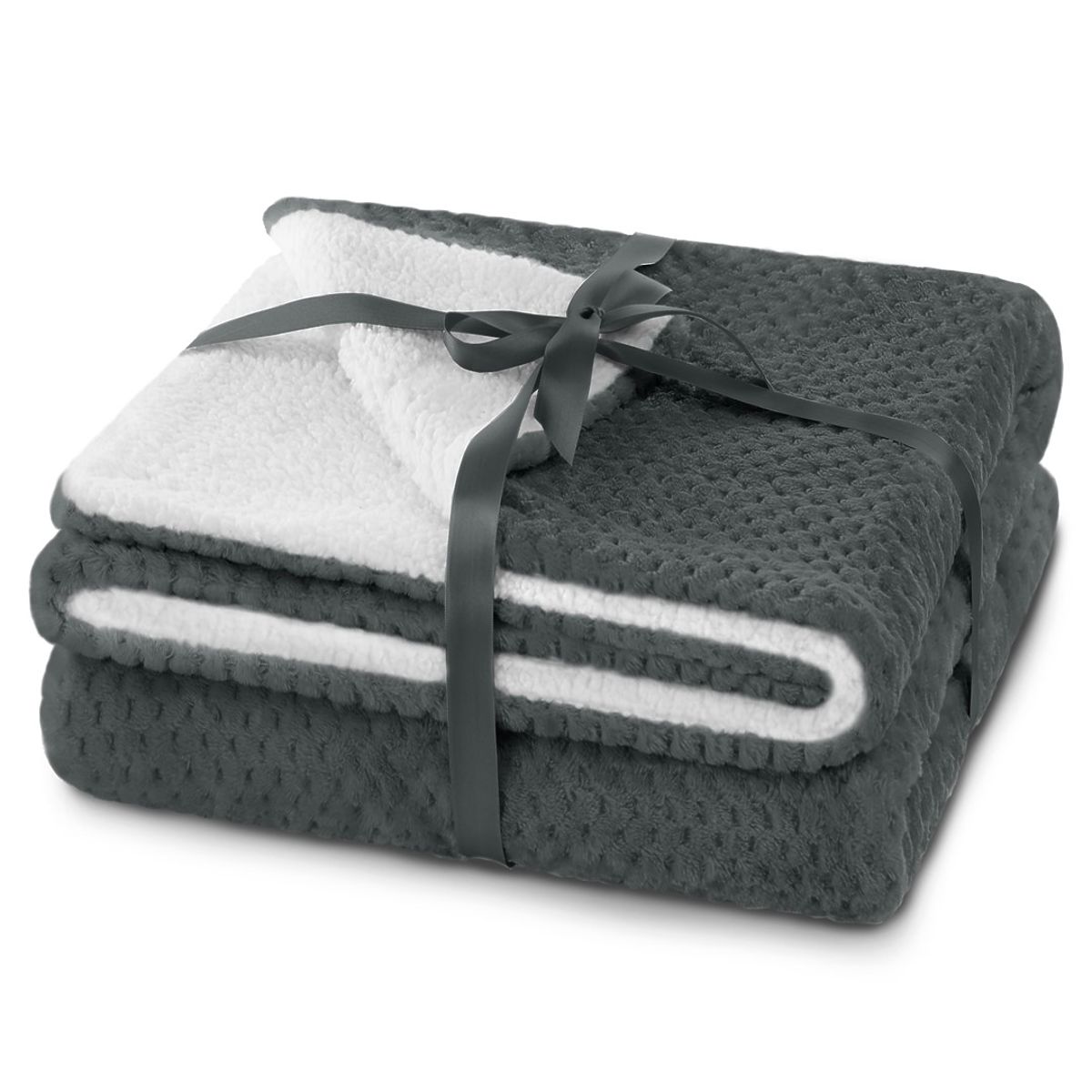 Coperta SHLEEPY colore grafite jacquard classico stile 170x210