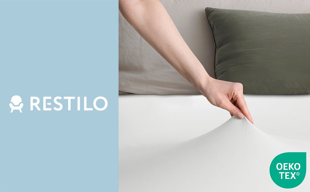 Lenzuolo AMBER colore bianco stile classico materiale jersey 80-90x200 DecoKing