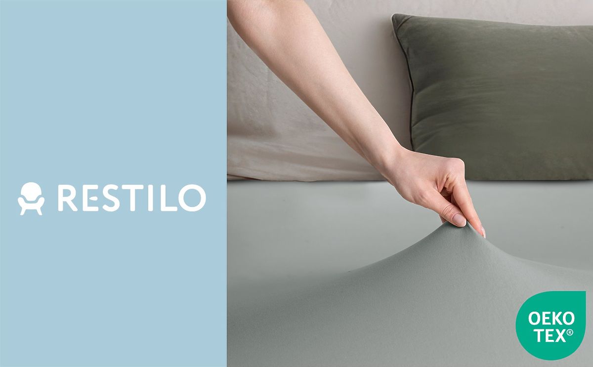 Lenzuolo AMBER colore grigio stile classico materiale jersey 80-90x200 DecoKing