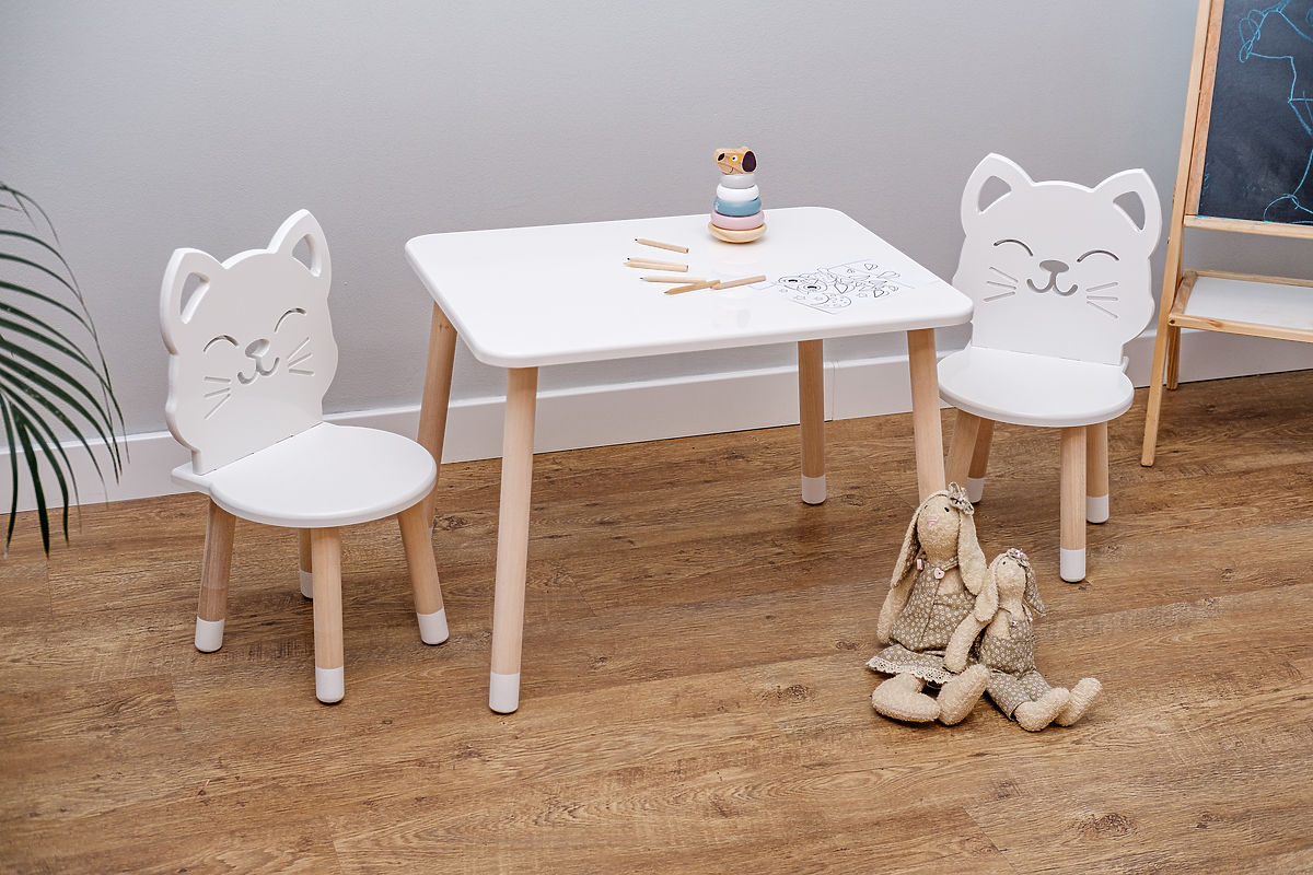 1SET Tavolo per bambini in legno per bambini con 2 sedie Giochi per bambini della scuola materna Scrivania per ptura domestica con spazio di archiviazione Mobili per bambini  1503