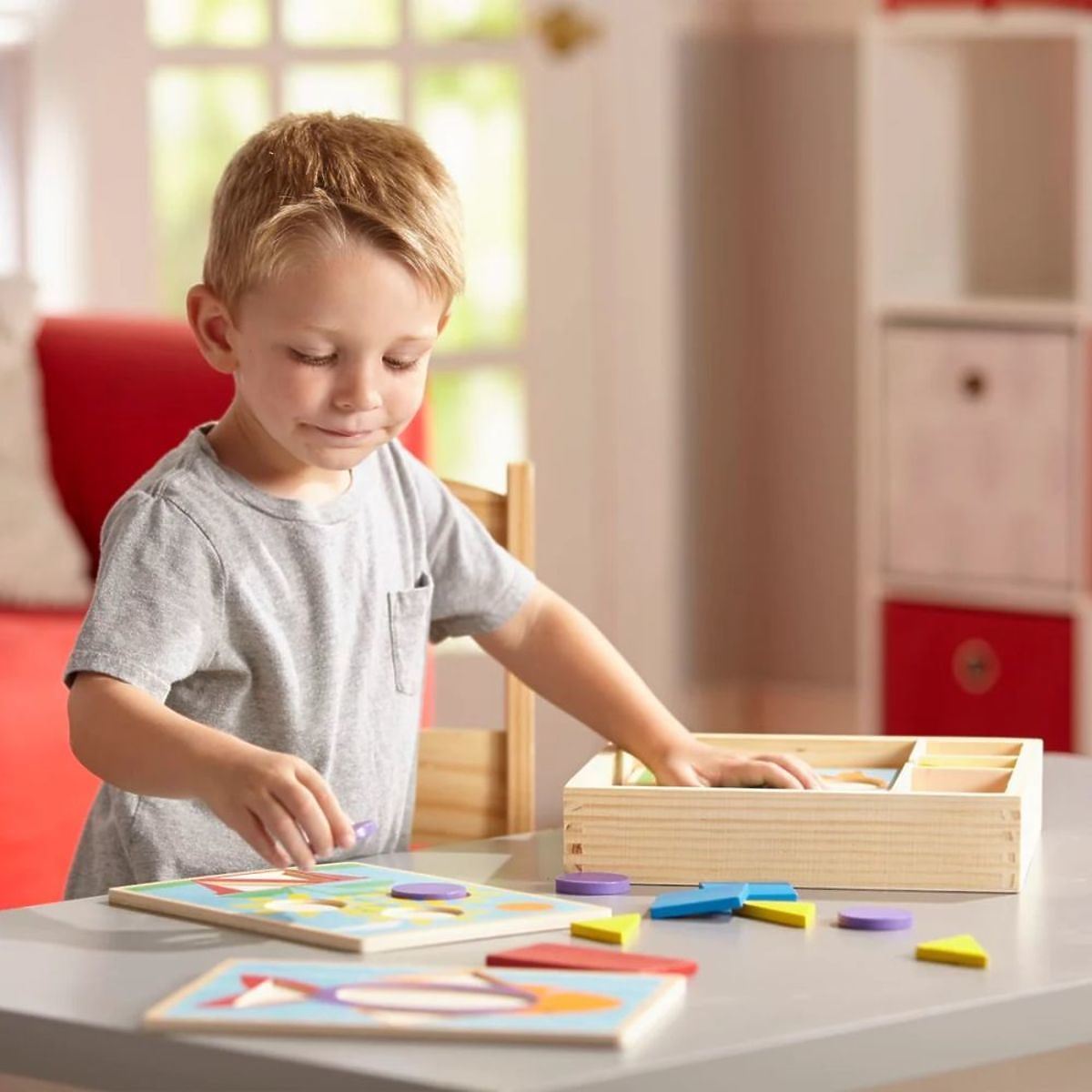 Puzzle in legno - Mosaico - colori e forme