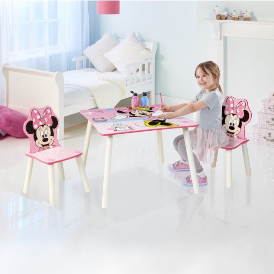 Tavolo per bambini con sedie Minnie Mouse