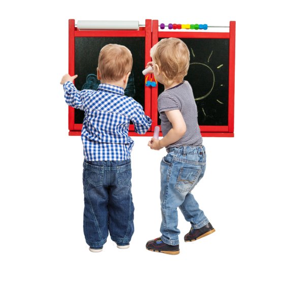 Lavagna magnetica / lavagna per bambini sulla parete - rossa