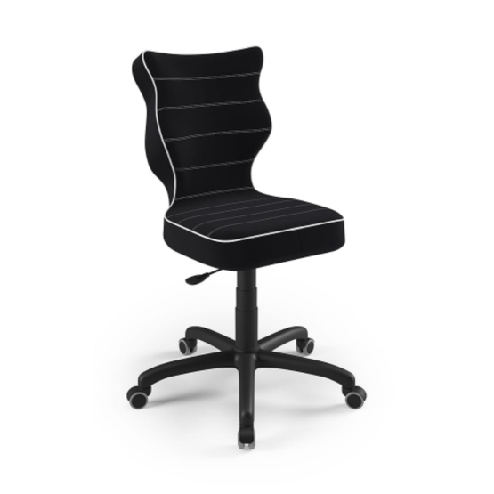 Sedia da scrivania ergonomica regolata ad un'altezza di 146-176,5 cm - nera