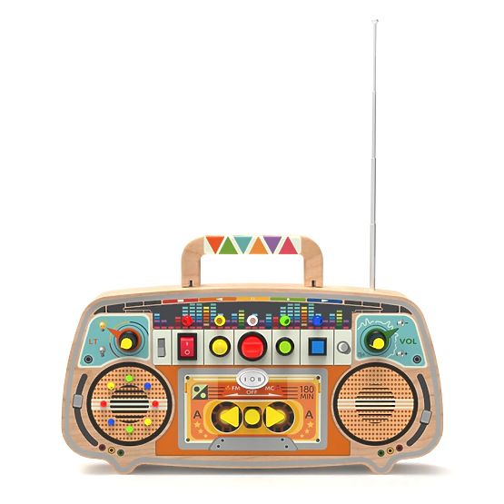 2Kids Toys Activity board Radio FM in legno
