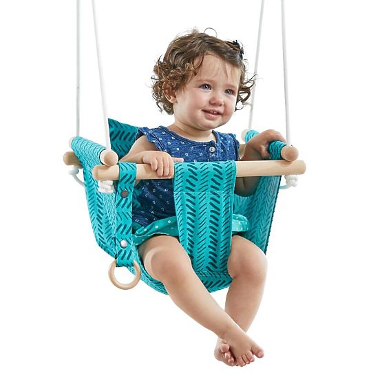 2Kids Toys Altalena per bambini in tessuto 100% cotone turchese