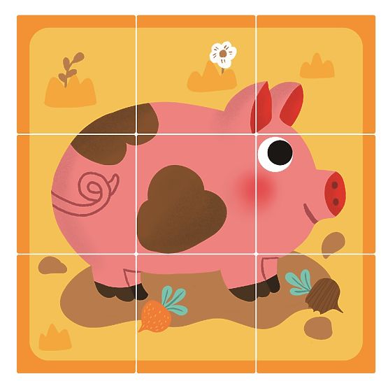 2Kids Toys Blocchi di legno Fattoria