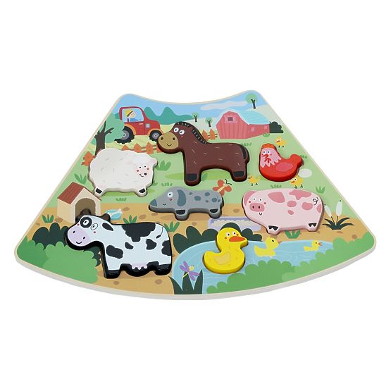 2Kids Toys Puzzle in Legno Cerchio Interconnesso 6 in 1