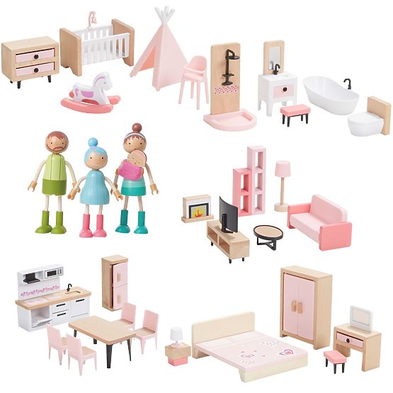 2Kids Toys Set di mobili con famiglia 5 in 1