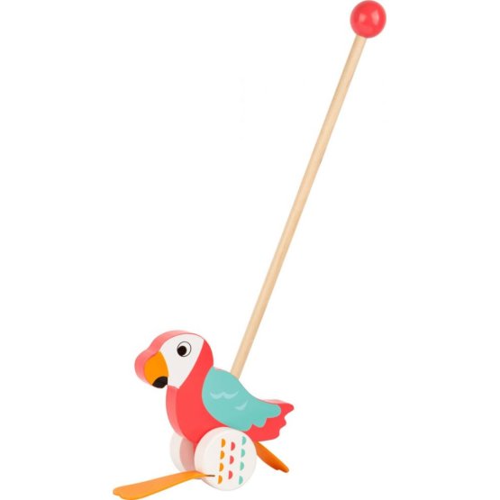 Tirando l'animale su un bastone - Lori pappagallo