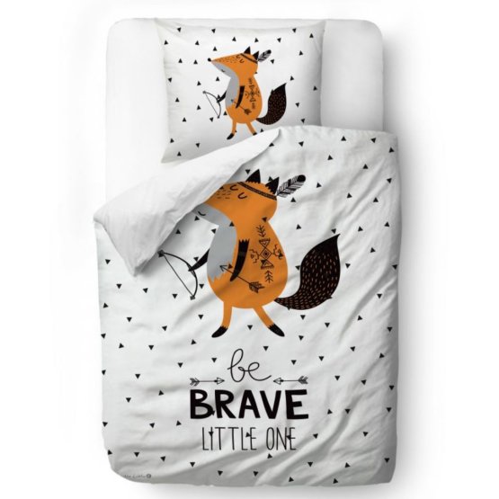 Sig. Little Fox Bedding Brave fox - coperta: 135 x 200 cm cuscino: 60 x 50 cm