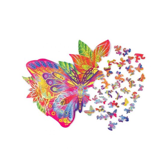 Puzzle in legno colorato - farfalla