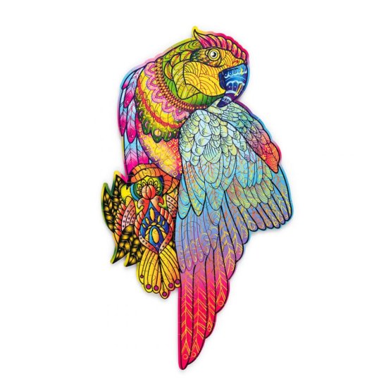Puzzle in legno colorato - pappagallo
