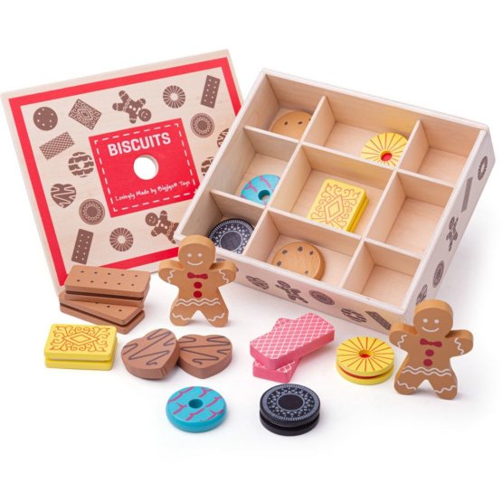 Bigjigs Toys Box con biscotti in legno