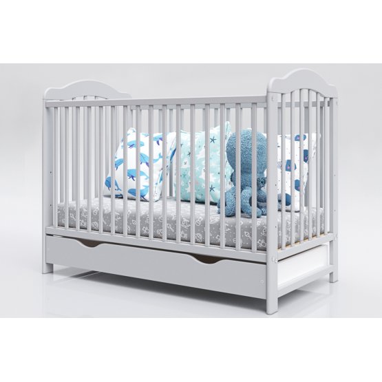 Lettino bimbo Alek con divisori estraibili - grigio