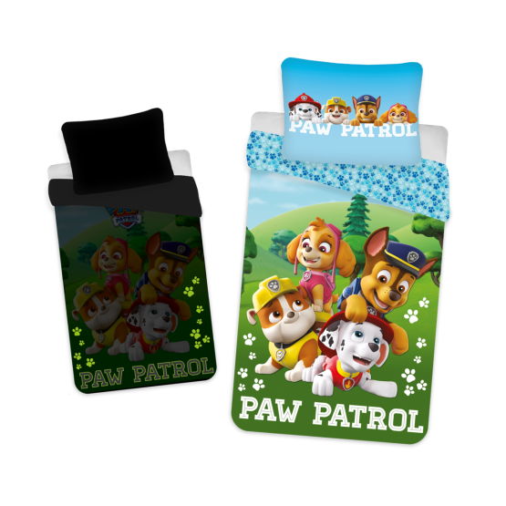 Biancheria da letto con effetto luminoso Paw Patrol 140 x 200 cm + 70 x 90 cm