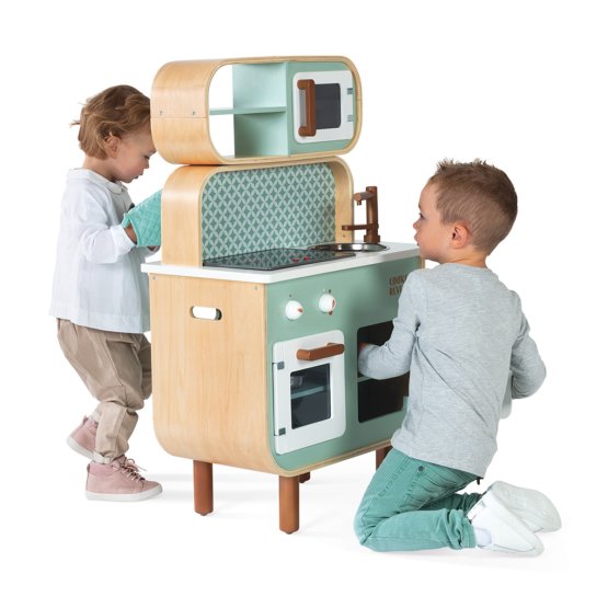 Cucina in legno per bambini Reverso 2 in 1 - bifacciale