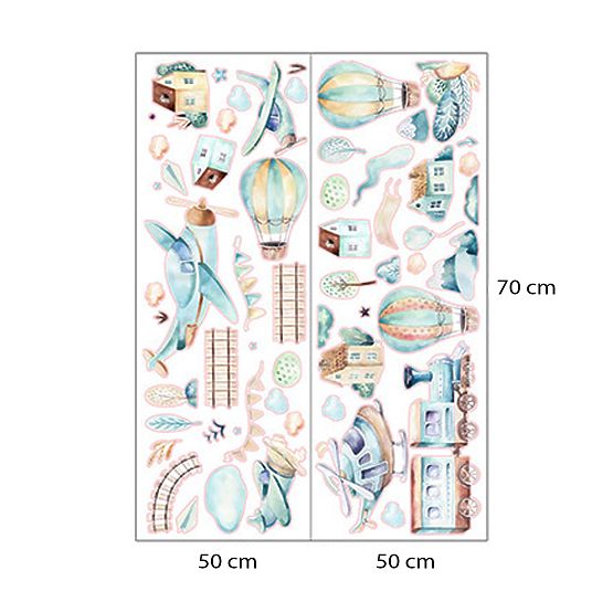 Adesivi murali - Aerei e palloncini