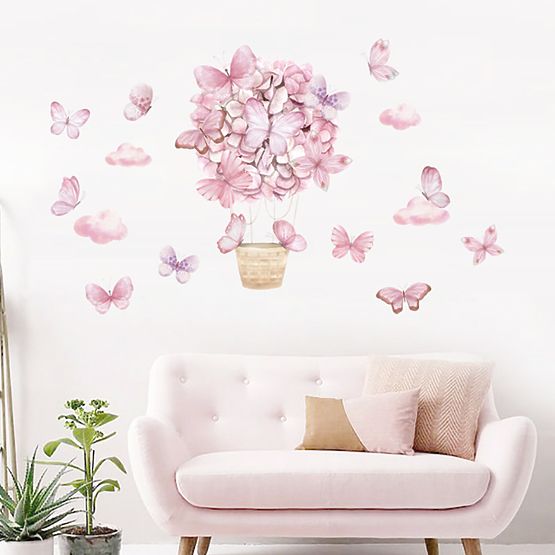 Adesivi murali - Farfalle rosa