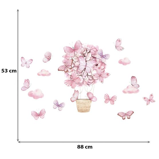 Adesivi murali - Farfalle rosa
