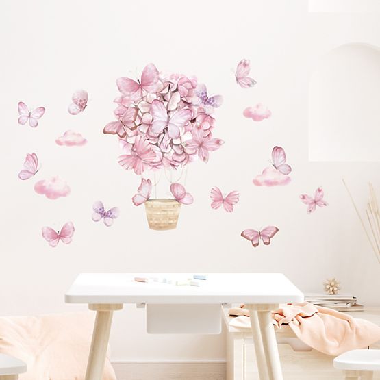 Adesivi murali - Farfalle rosa