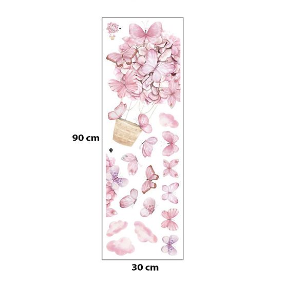 Adesivi murali - Farfalle rosa