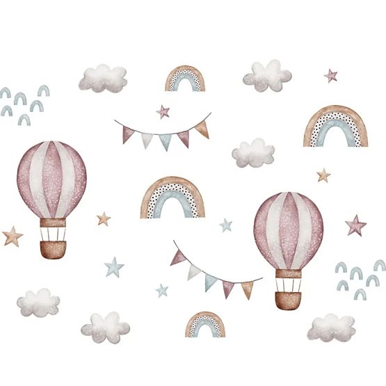 Adesivi murali - Palloncini e nuvole