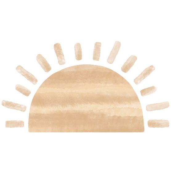 Adesivo murale sole - beige