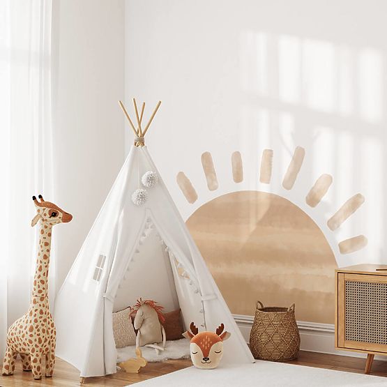 Adesivo murale sole - beige