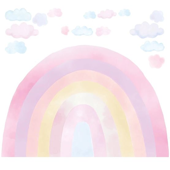 Adesivo da parete - adesivo arcobaleno rosa
