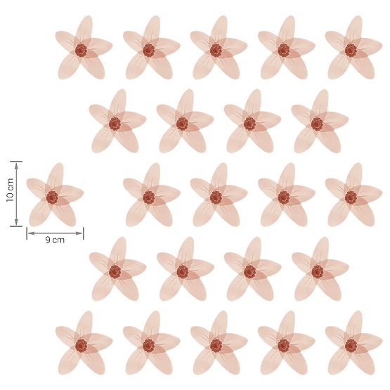 Set di adesivi murali - Nontiscordardime rosa 23 pz
