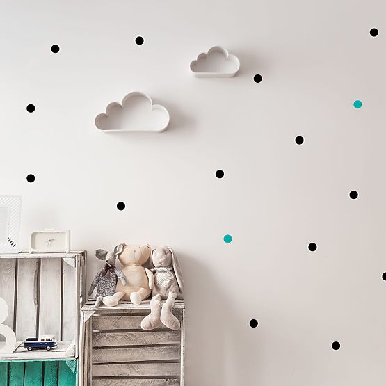 Set di adesivi murali - Pois beige