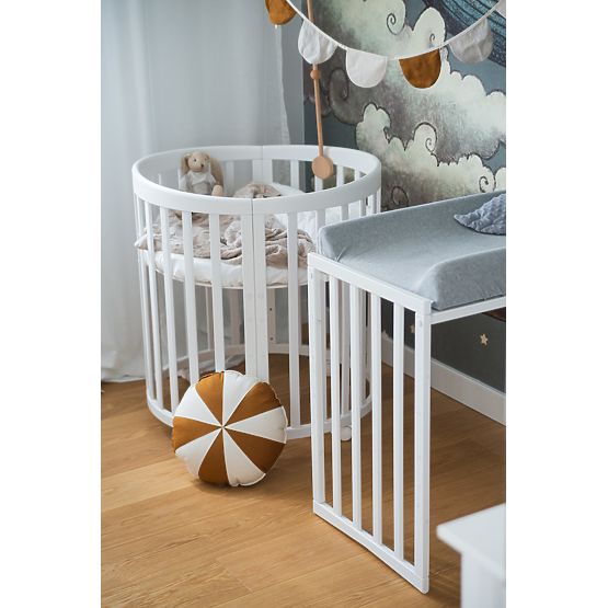 Lettino ovale evolutivo Ruby 7 in 1 - bianco