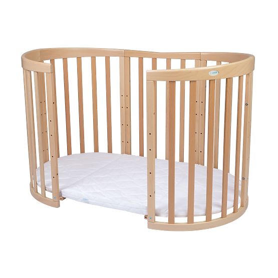 Lettino ovale evolutivo Ruby 7 in 1 - naturale
