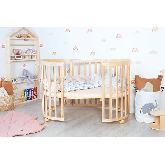 Lettino ovale evolutivo Ruby 7 in 1 - naturale