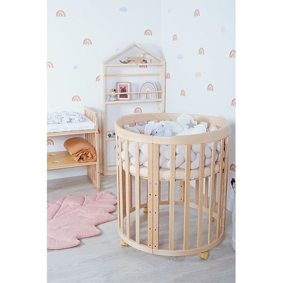 Lettino ovale evolutivo Ruby 7 in 1 - naturale