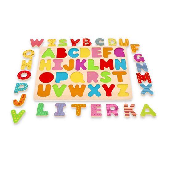 Alfabeto puzzle in legno - lettere maiuscole