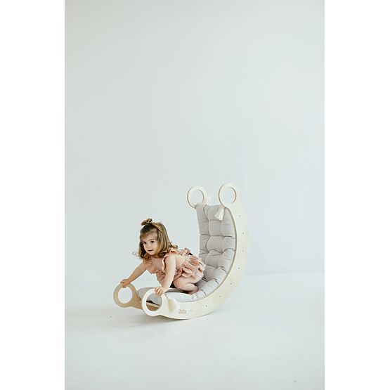 Altalena in legno Montessori M - bianca