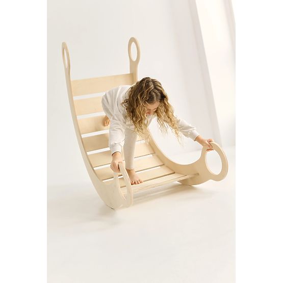 Altalena in legno Montessori XL - naturale