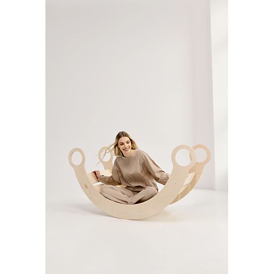 Altalena in legno Montessori XL - naturale