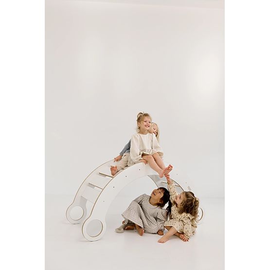 Altalena Montessori XL in legno - bianca