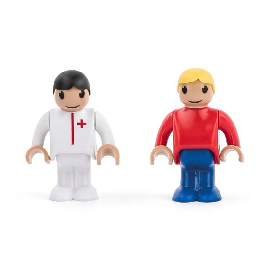 Ambulanza con rimorchio e figurine