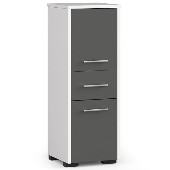 ARMADIETTO BAGNO FIN COLONNA 30 2D 1SZ 85cm PK BIANCO / GRIGIO