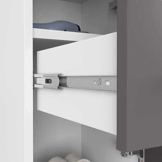 ARMADIETTO BAGNO FIN COLONNA 30 2D 1SZ 85cm PK BIANCO / GRIGIO