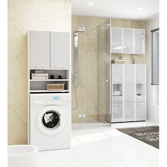 ARMADIETTO DA BAGNO FIN COLONNA 30 2D 1SZ 85cm LUCIDO METALLICO